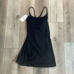 Halara black cross cross back athletic dress NWT